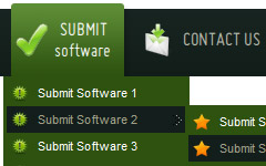 Software Menu Design Webpage Button