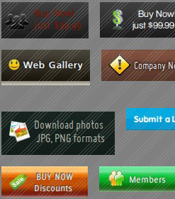 Web Nav Tabs Graphics Glossy Button