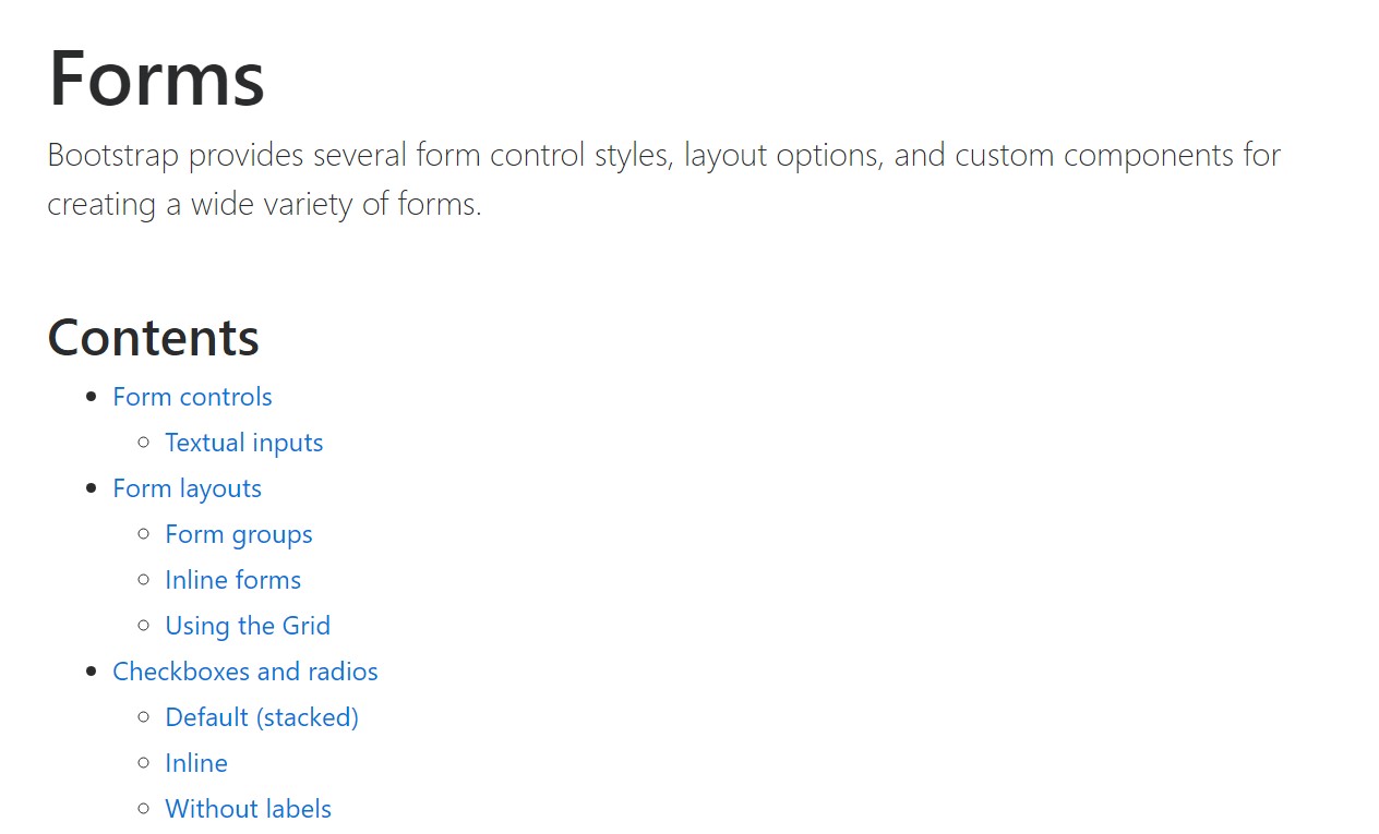  Application of the label in in Bootstrap Forms: official documentation