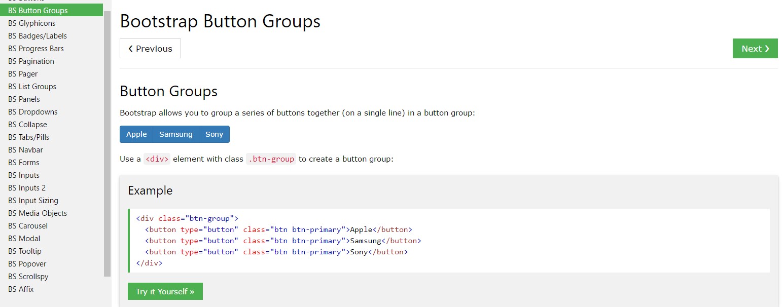 Bootstrap button group  article