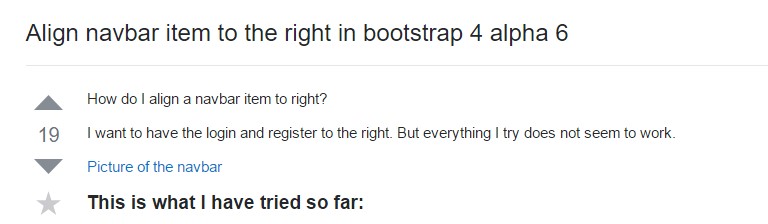  Coordinate navbar  object to the right  inside Bootstrap 4 alpha 6