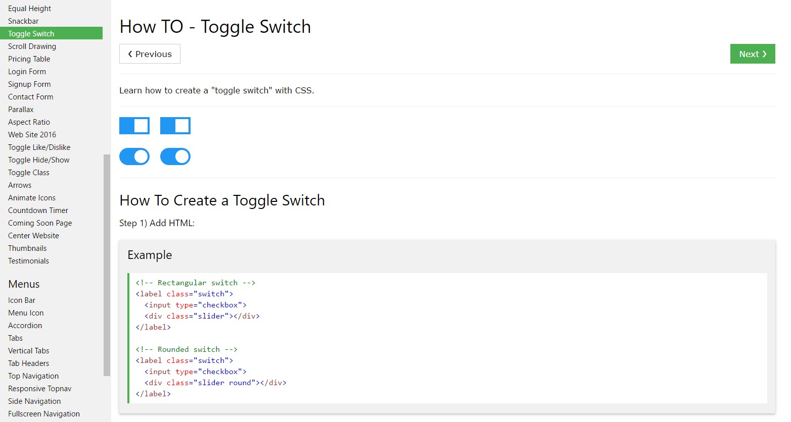  Effective ways to  develop Toggle Switch