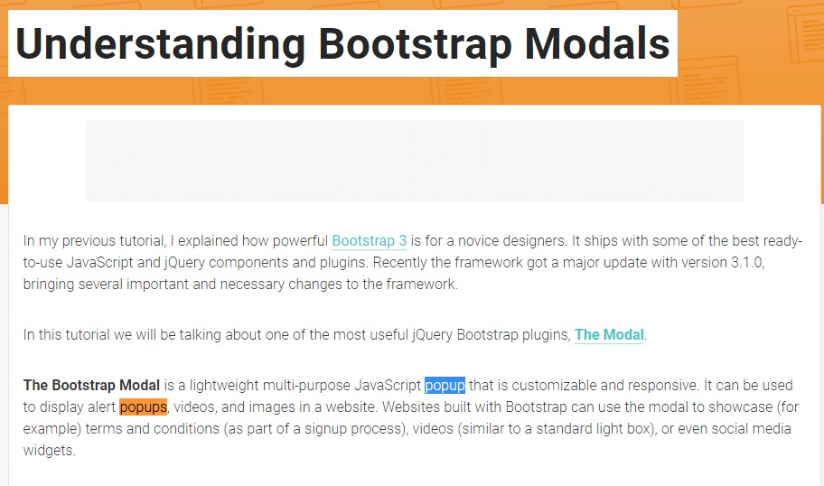 Yet another  handy  information  concerning Bootstrap Modal Popup