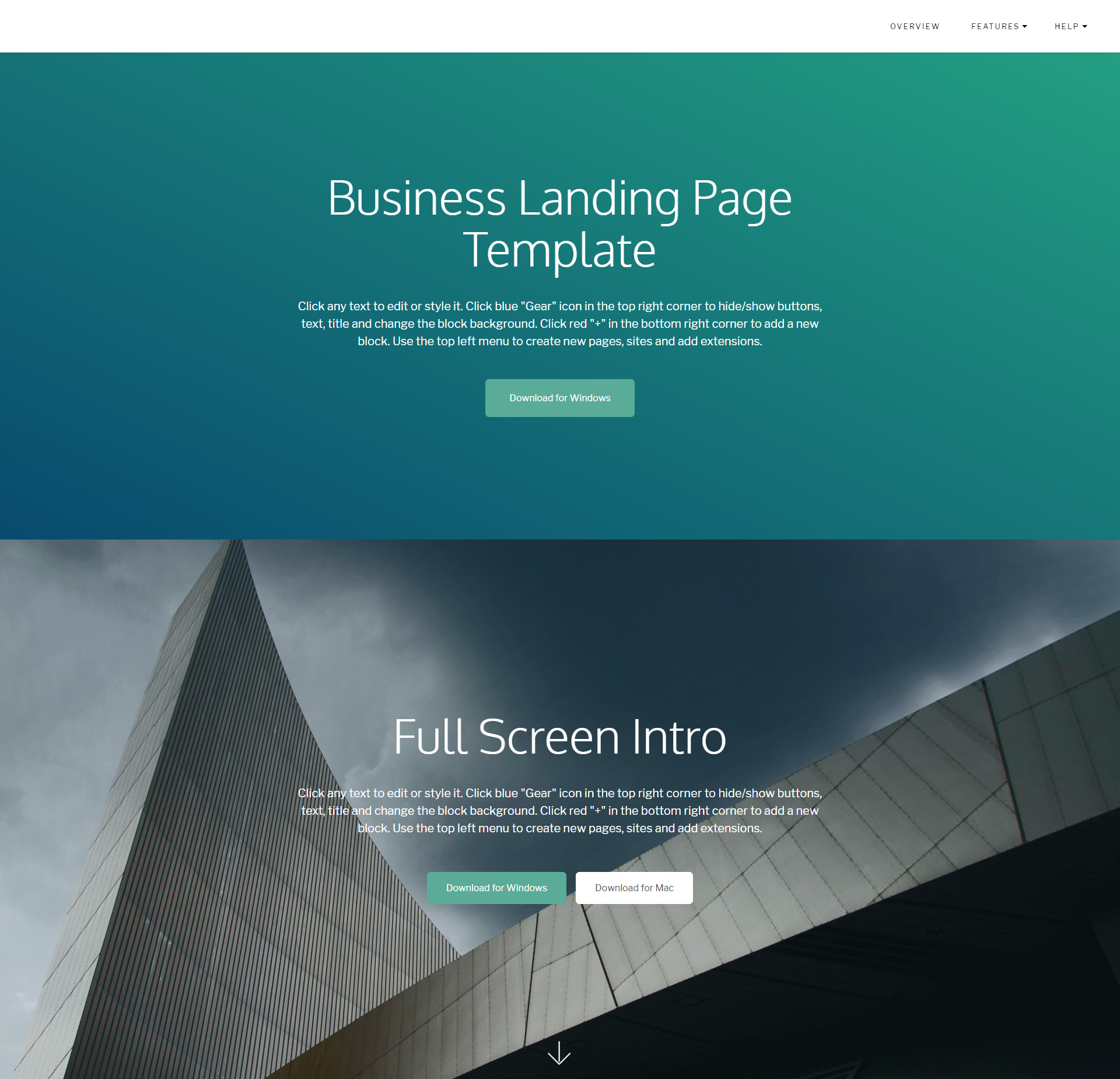 Free Download Bootstrap Business Landing Page Templates