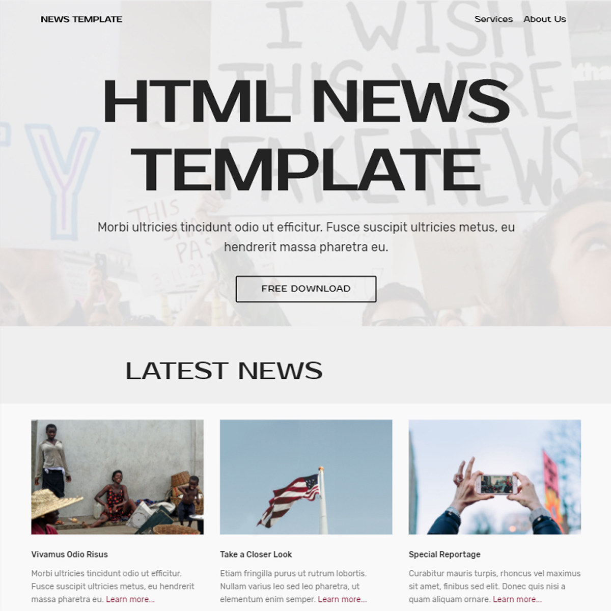Free Download Bootstrap News Themes